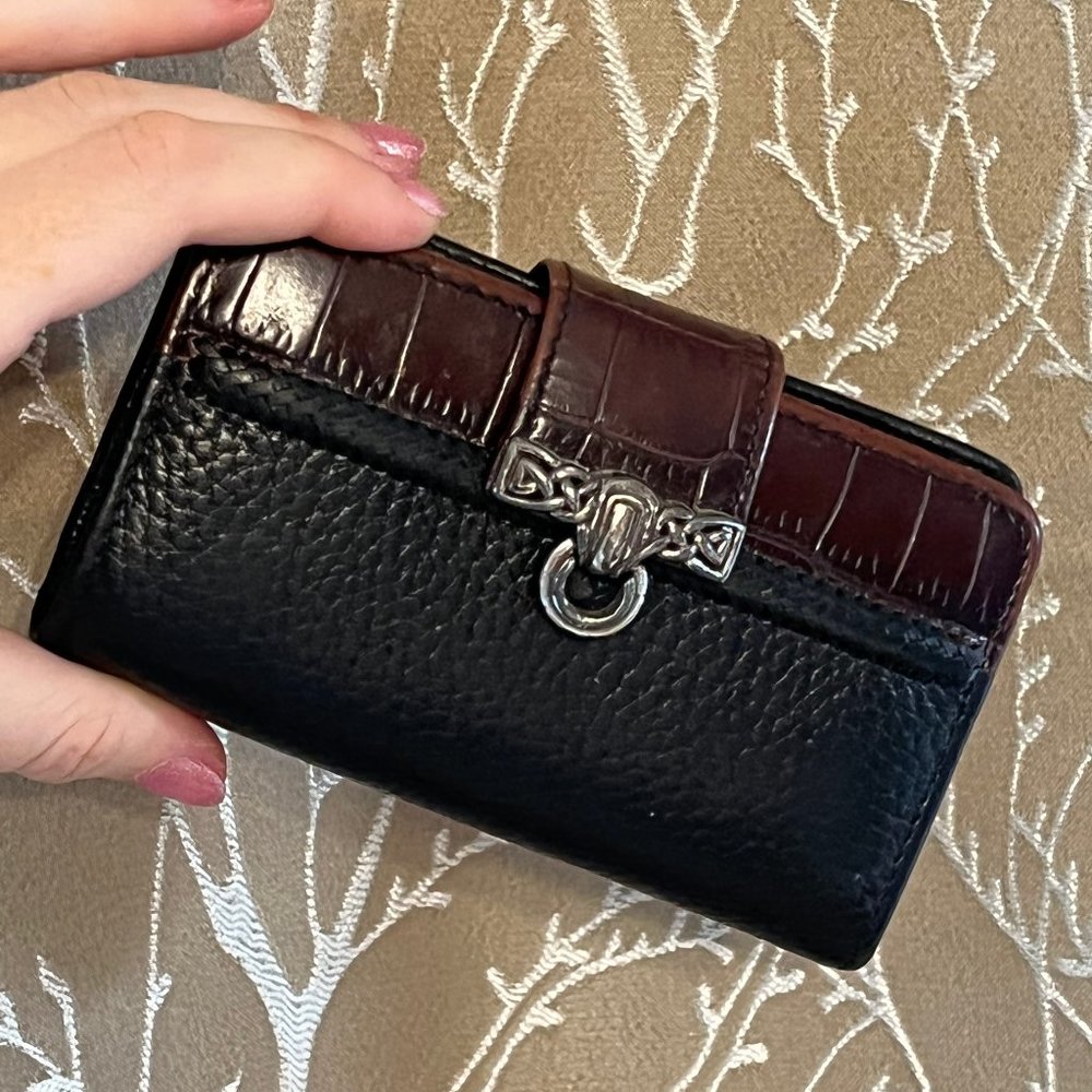 Brighton Black and Brown Compact Wallet